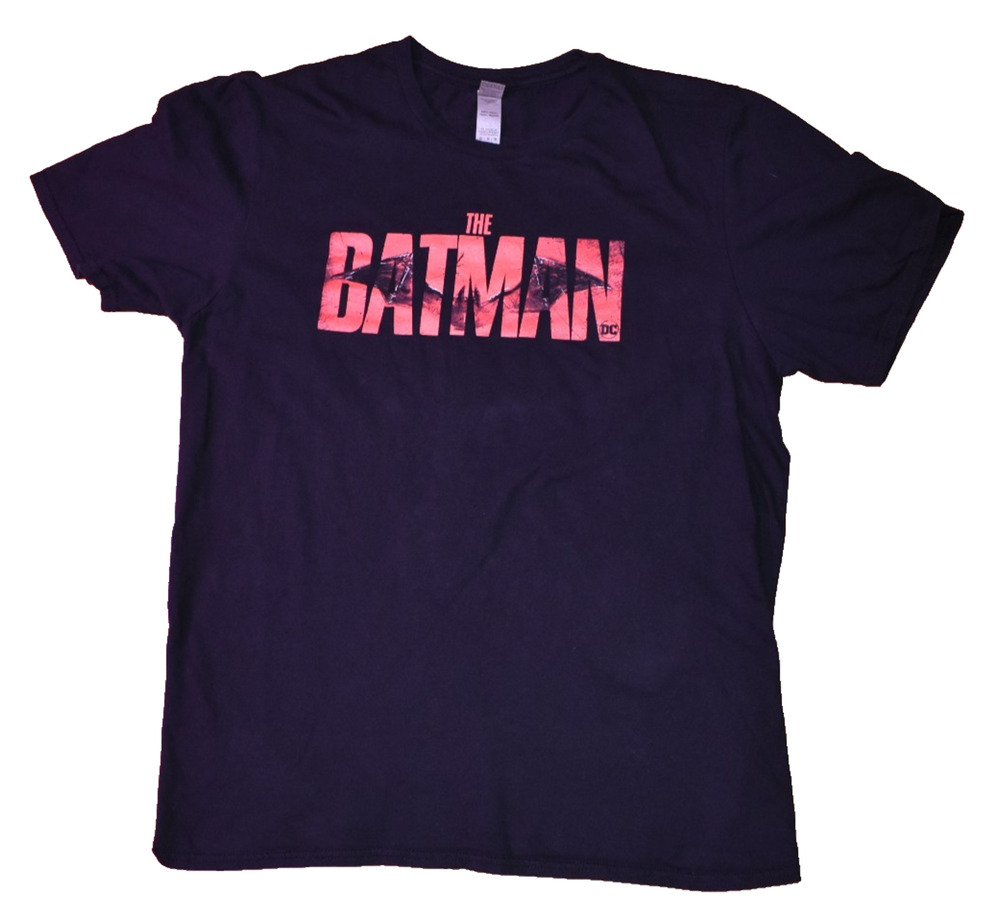 2022 THE BATMAN Movie Promo Black Short Sleeve T-Shirt -- Adult Medium
